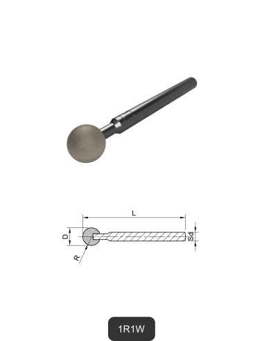 Diamond sphere tools 1R1W | Grinding and cutting of Glass and Ceramics