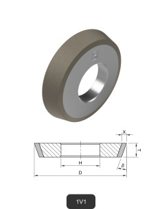 Beveled diamond wheels 1V1 | Grinding and cutting of Glass and Ceramics
