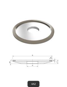Diamond cup wheels 4A2 | Grinding and cutting of Glass and Ceramics