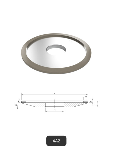 Diamond cup wheels 4A2 | Grinding and cutting of Glass and Ceramics