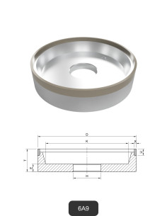 Diamond cup wheels   6A9 | Grinding and cutting of Glass and Ceramics