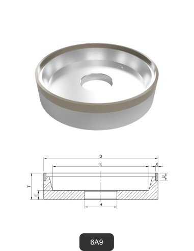 Diamond cup wheels   6A9 | Grinding and cutting of Glass and Ceramics