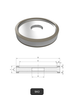 Double-sided diamond discs 9A3 | Grinding and cutting of Glass and Ceramics