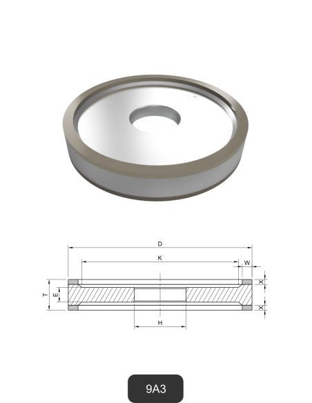 Disques diamantés double face 9A3 | Meulage et découpe du verre et de la céramique