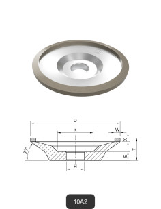 Diamond cup wheels 10A2 | Grinding and cutting of Glass and Ceramics