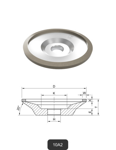 Diamond cup wheels 10A2 | Grinding and cutting of Glass and Ceramics