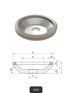 Diamond cup wheels 12A2 | Grinding and cutting of Glass and Ceramics