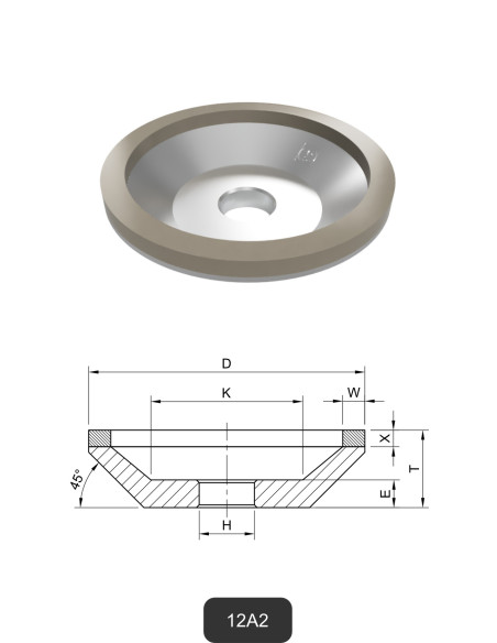 Diamond cup wheels 12A2 | Grinding and cutting of Glass and Ceramics