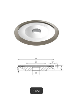 Diamond cup wheels 13A2 | Grinding and cutting of Glass and Ceramics