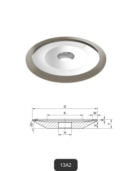 Diamond cup wheels 13A2 | Grinding and cutting of Glass and Ceramics