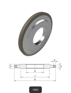 Meules diamantées 14A1 | Meulage et découpe du verre et de la céramique