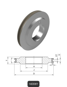 Disques diamantés pour verre plat 14DD6Y | Meulage et découpe du verre et de la céramique