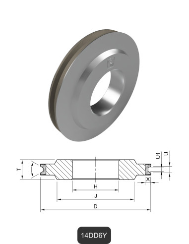 Disques diamantés pour verre plat 14DD6Y | Meulage et découpe du verre et de la céramique