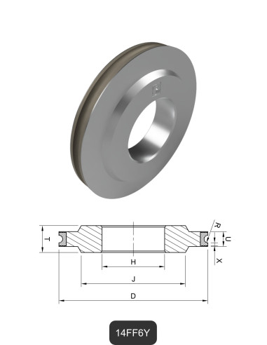 Diamantscheiben für Flachglas 14FF6Y | Diamantwerkzeuge Dias Turnov