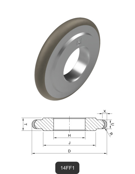 Diamond wheels 14FF1 | Grinding and cutting of Glass and Ceramics