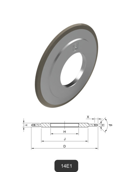 Diamond wheels  14E1 | Grinding and cutting of Glass and Ceramics