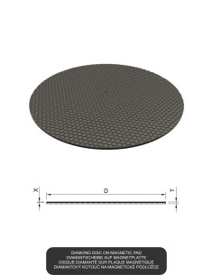 Disques diamantés galvanisés sur support magnétique | Meulage et découpe du verre et de la céramique