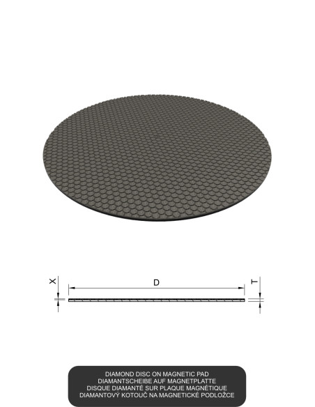 Electroplated diamond discs on magnetic pad | Grinding and cutting of Glass and Ceramics