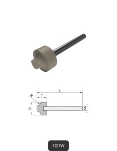 Outils diamantés montés sur tige 1G1W | Meulage et découpe du verre et de la céramique