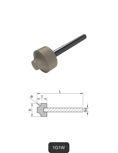 Outils diamantés montés sur tige 1G1W | Meulage et découpe du verre et de la céramique