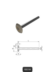 Outils diamantés montés sur tige 1EE1W | Meulage et découpe du verre et de la céramique