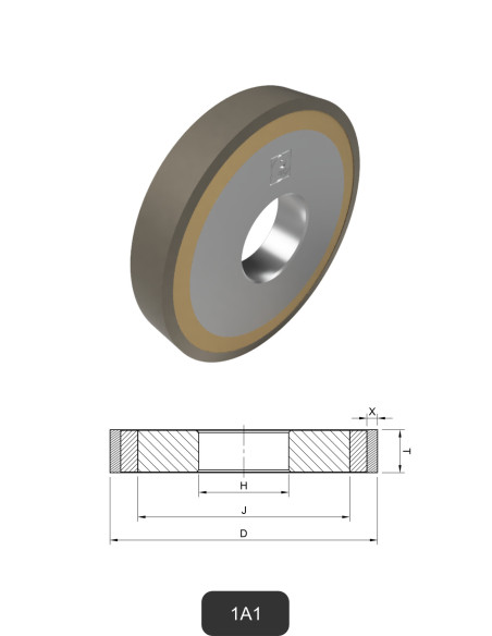 Disques diamantés droits 1A1 | Meulage et découpe du verre et de la céramique
