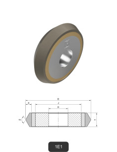 Disques diamantés angulaires 1E1 | Meulage et découpe du verre et de la céramique