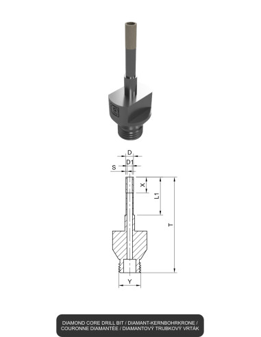 Diamond core drill bits | Grinding and cutting of Glass and Ceramics